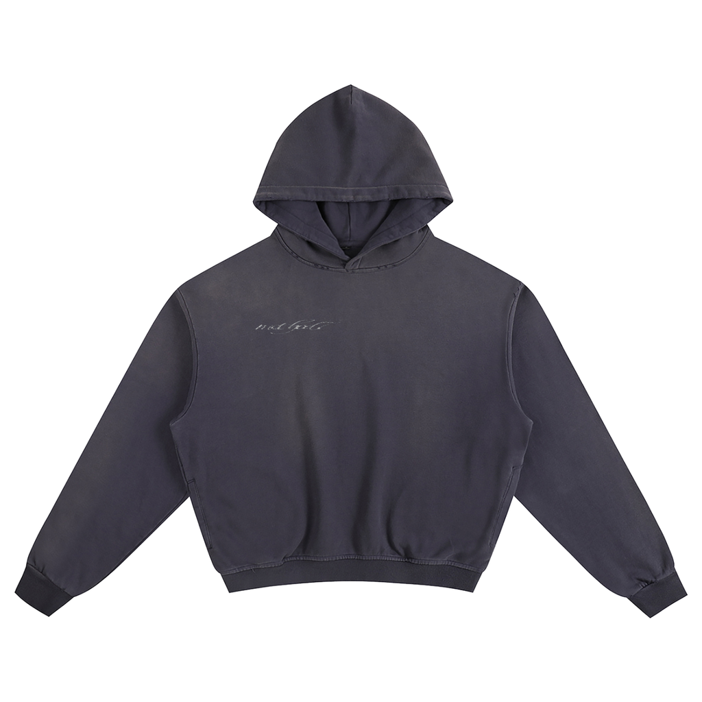 Vertical Cursive METHOD7 faded hoodie