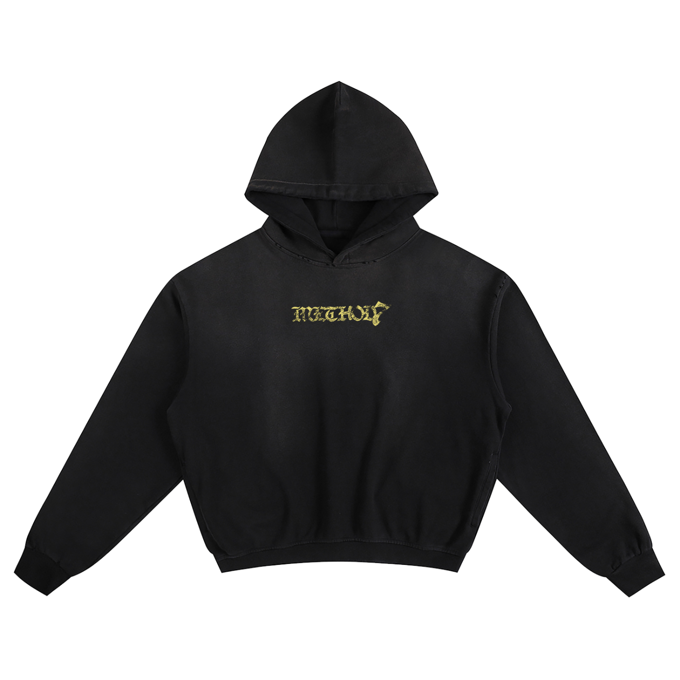 Yellow Faded Black Hoodie